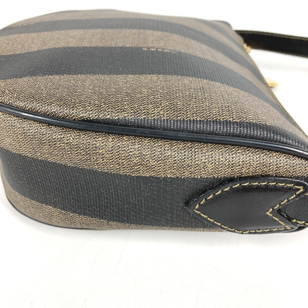 FENDI ヴィンテージ ペカン ロゴ カバン 斜め掛け ポシェット ショルダーバッグ PVC/レザー ユニセックス カーキ