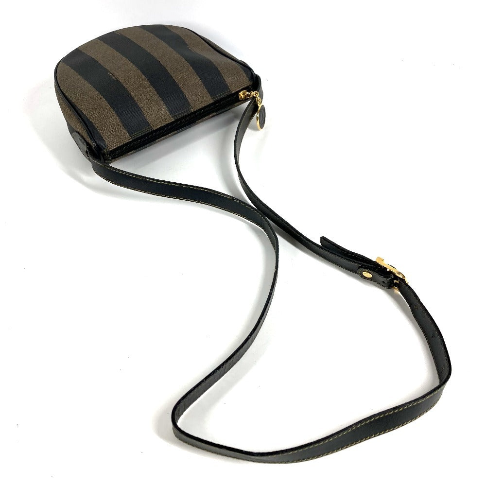 FENDI ヴィンテージ ペカン ロゴ カバン 斜め掛け ポシェット ショルダーバッグ PVC/レザー ユニセックス カーキ