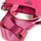 PRADA Triangle Logo Plate Bag 2WAY Tote Bag Handbag Shoulder Bag Nylon Unisex Pink