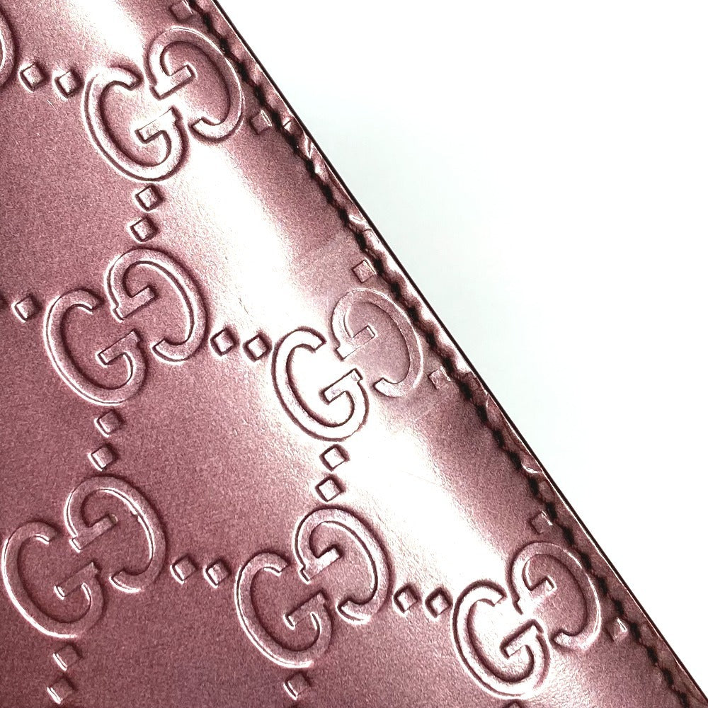 GUCCI 271476 GG ロゴ ステーショナリー 手帳 メモ帳 ケース ノートカバー レザー ユニセックス パープル