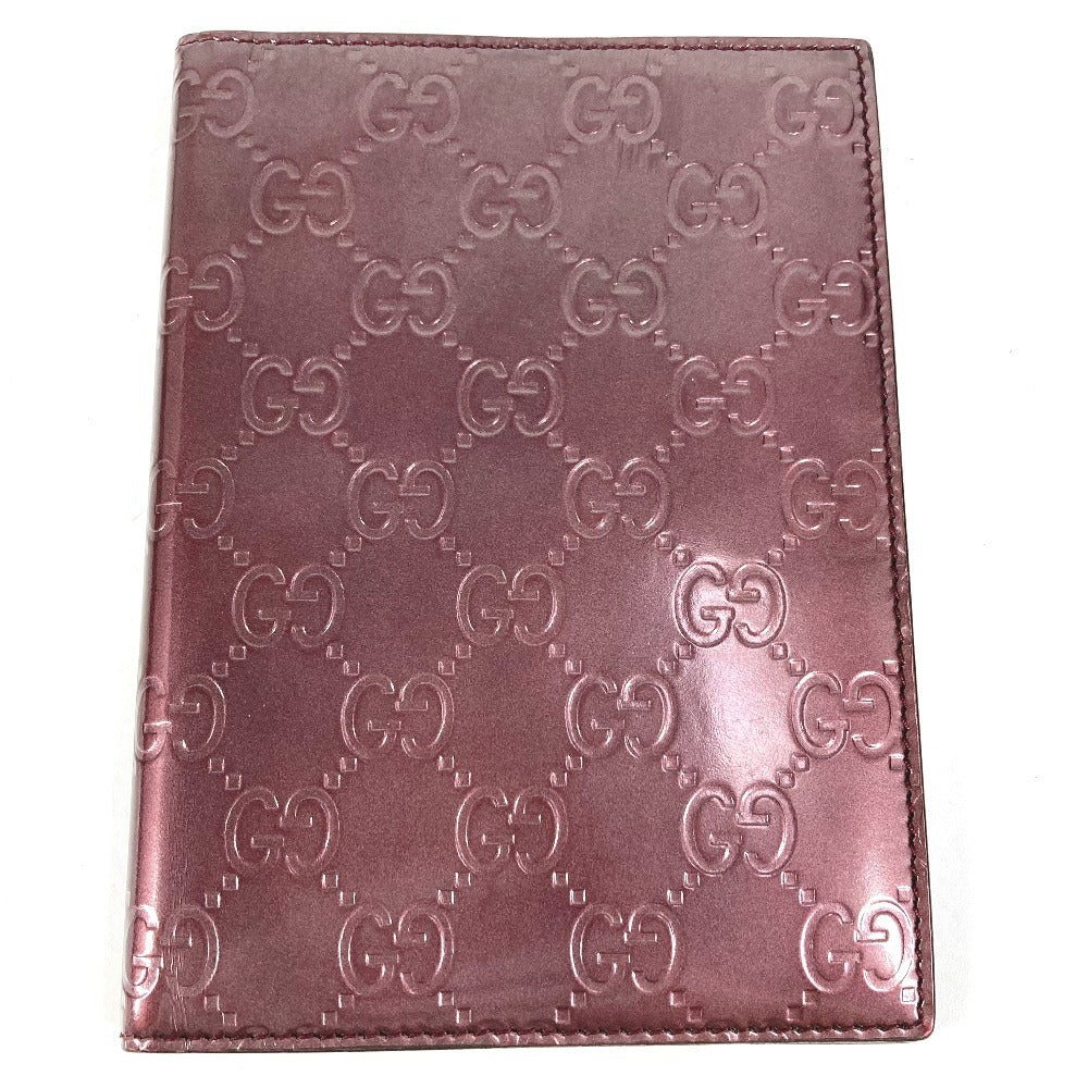 GUCCI 271476 GG ロゴ ステーショナリー 手帳 メモ帳 ケース ノートカバー レザー ユニセックス パープル