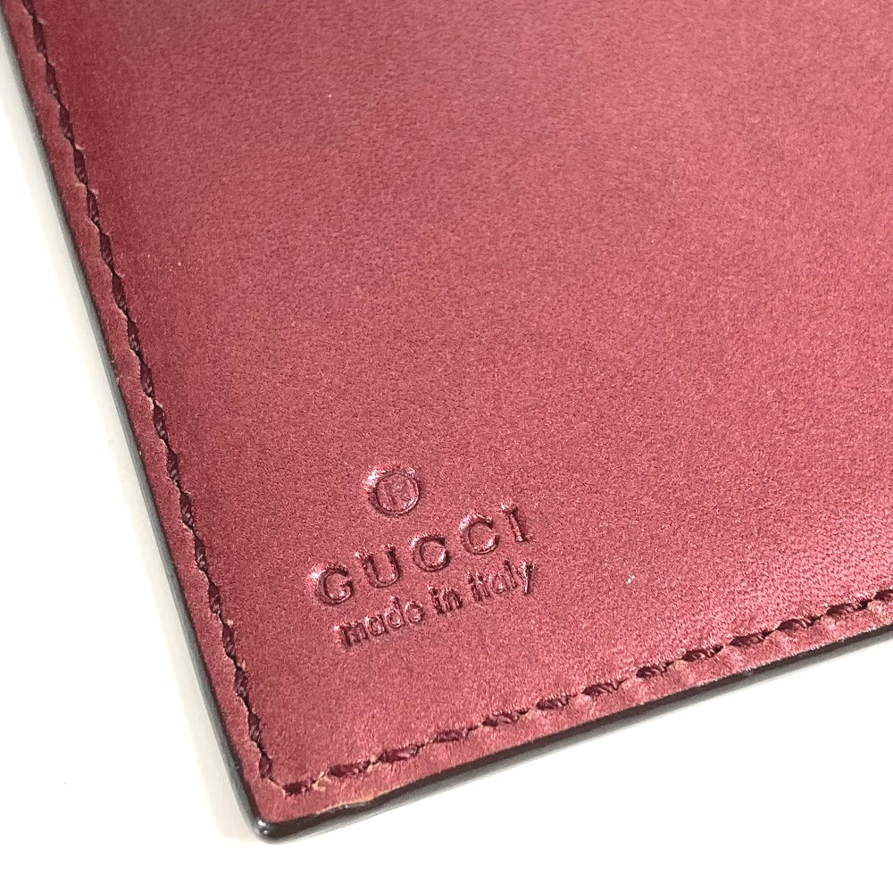 GUCCI 271476 GG ロゴ ステーショナリー 手帳 メモ帳 ケース ノートカバー レザー ユニセックス パープル