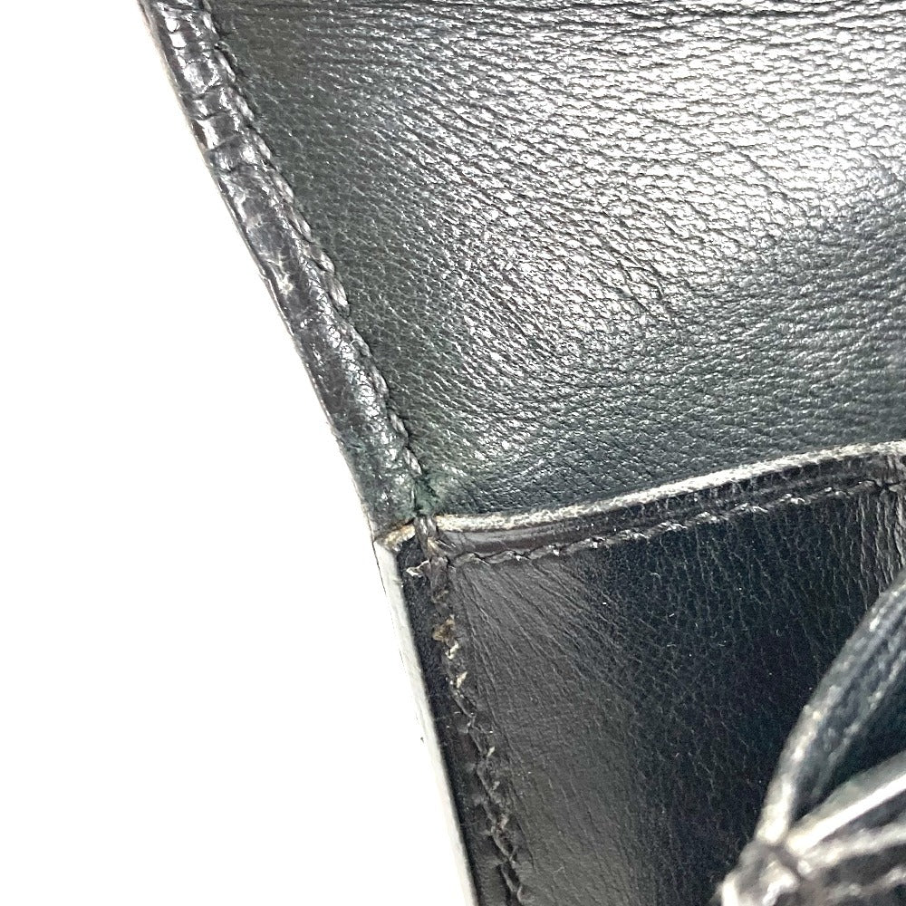 HERMES ヴィンテージ サック G8 カバン フラップ トートバッグ ハンドバッグ ボックスカーフ ユニセックス ブラック