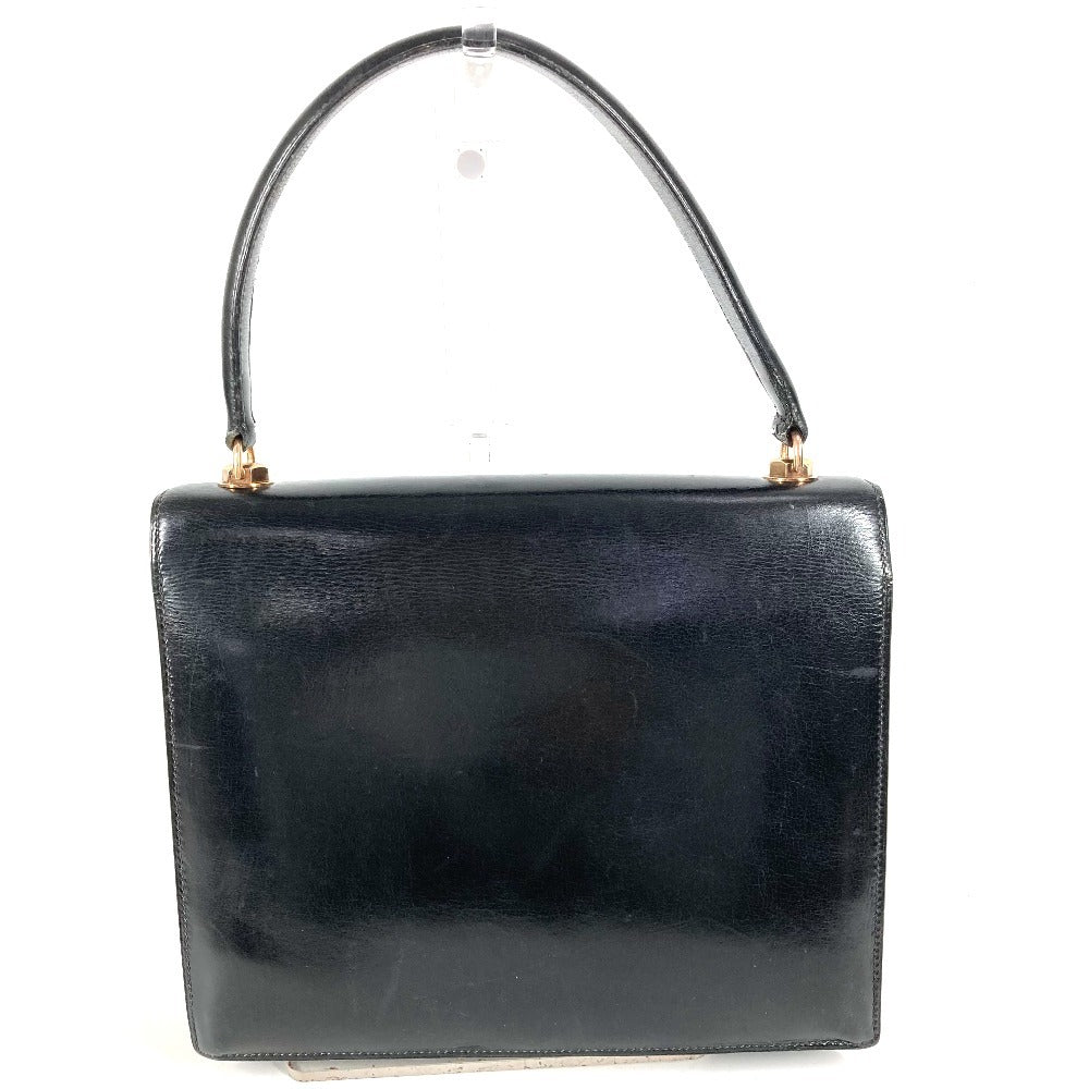 HERMES ヴィンテージ サック G8 カバン フラップ トートバッグ ハンドバッグ ボックスカーフ ユニセックス ブラック