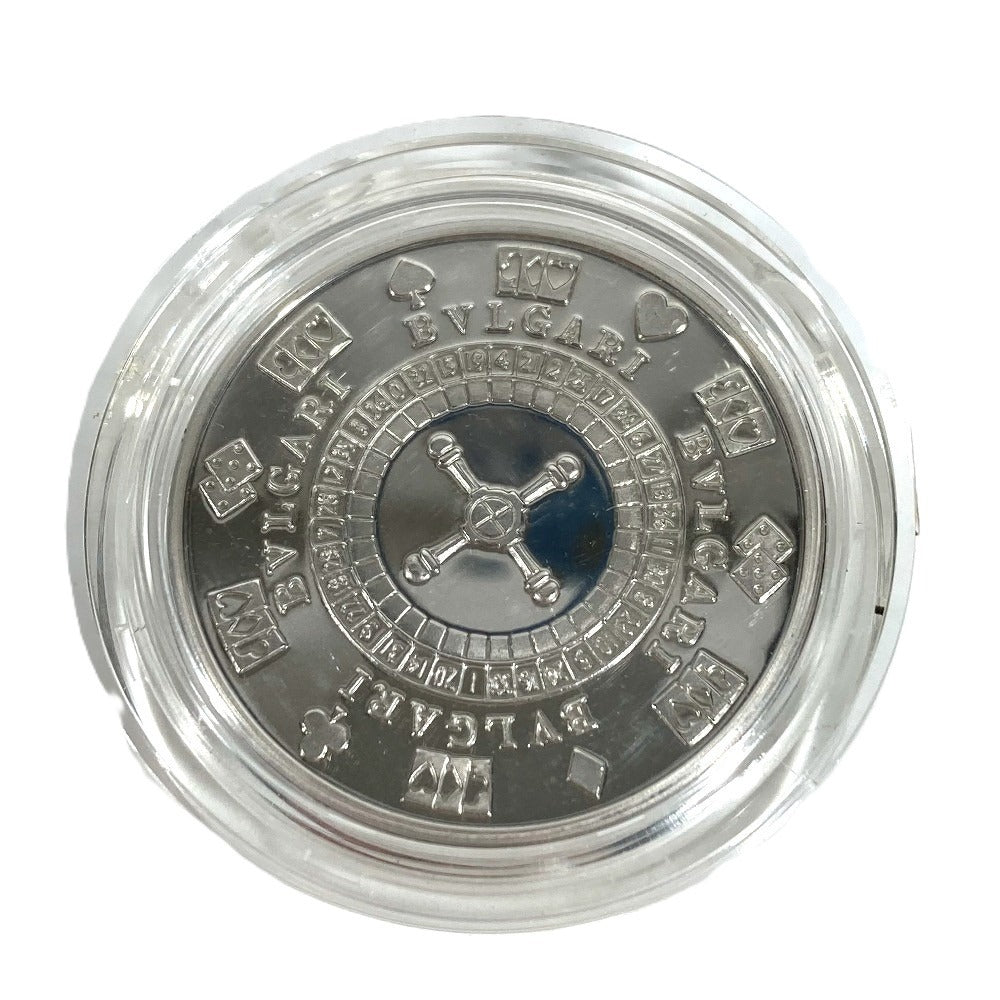 BVLGARI スターリングシルバー ロゴ ラスベガス限定 カジノ インテリア コイン SV925 ユニセックス シルバー