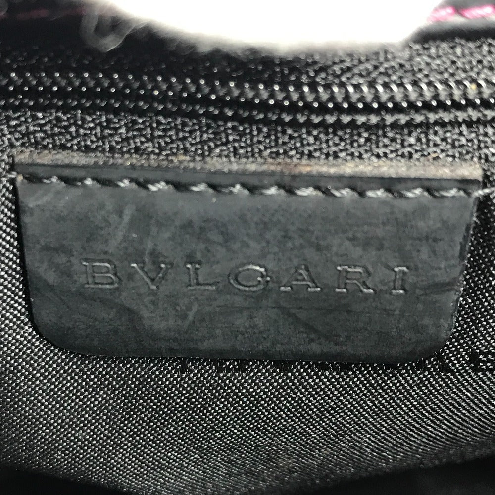 BVLGARI ロゴ 肩掛け カバン ハンドバッグ ショルダーバッグ ラバー レディース ブラック