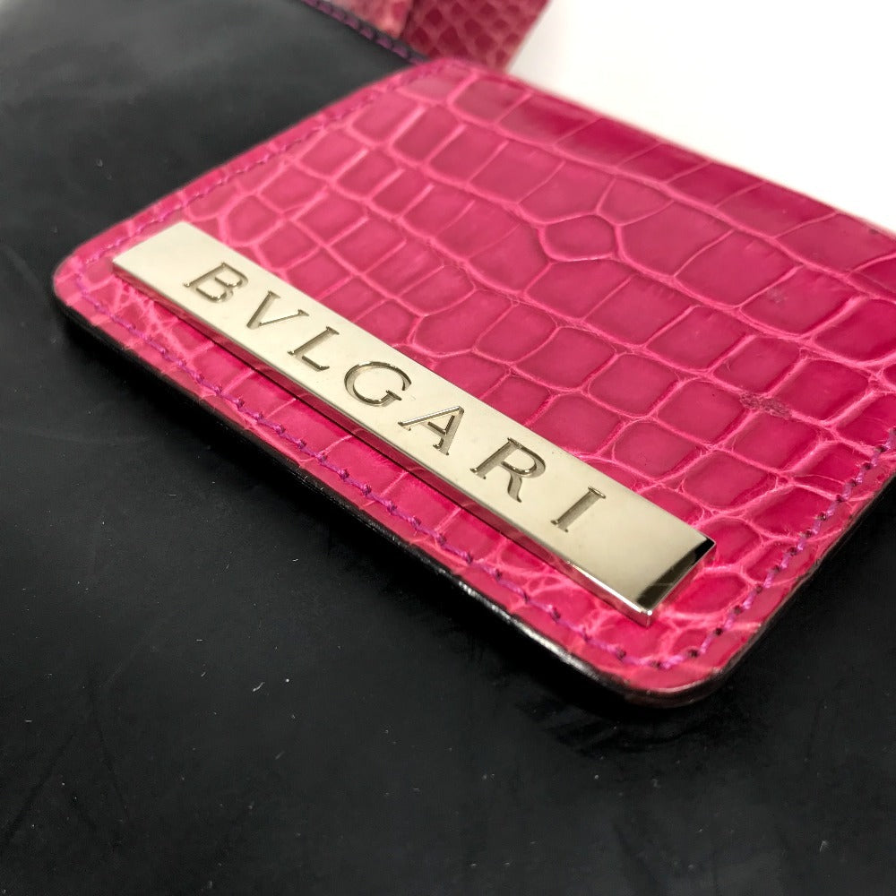 BVLGARI ロゴ 肩掛け カバン ハンドバッグ ショルダーバッグ ラバー レディース ブラック