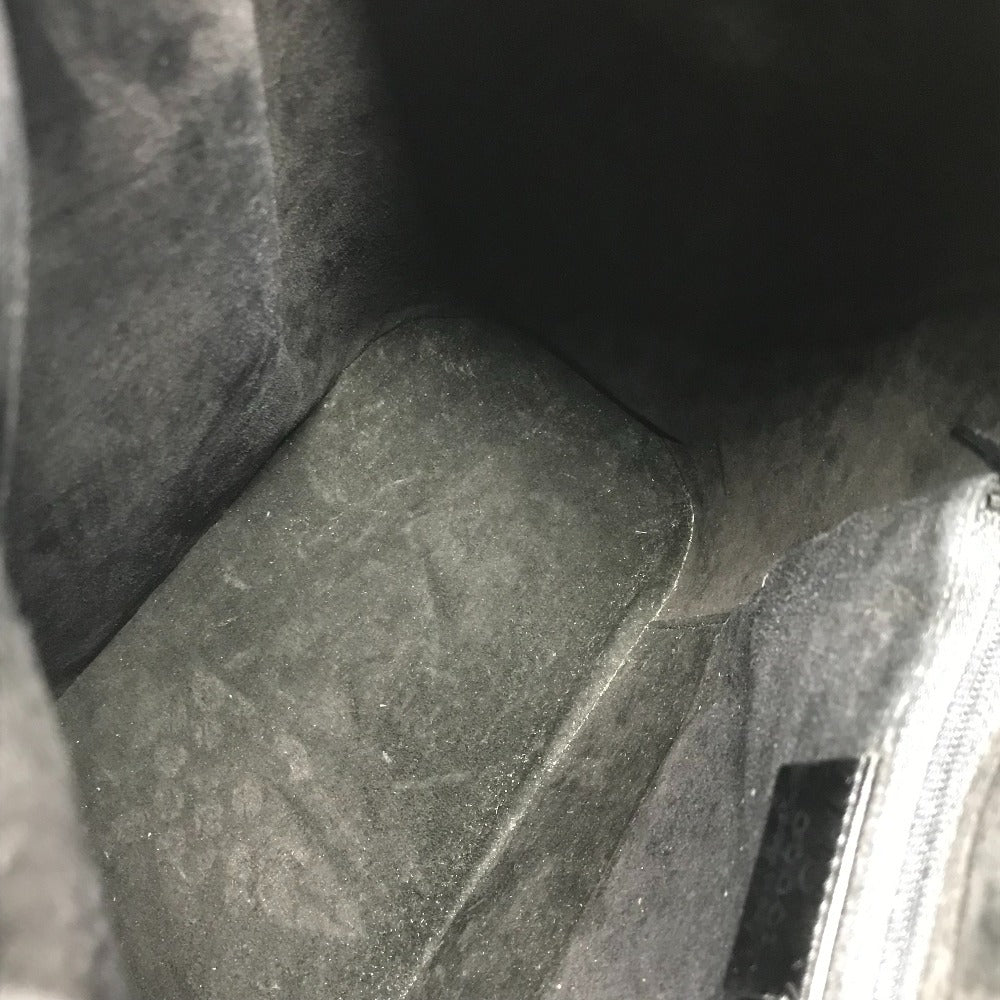 GUCCI 001 3738 GG ロゴ プラスチック ラウンド ハンドル 肩掛け カバン 巾着 巾着バッグ ハンドバッグ ショルダーバッグ GGキャンバス/レザー ユニセックス ベージュ