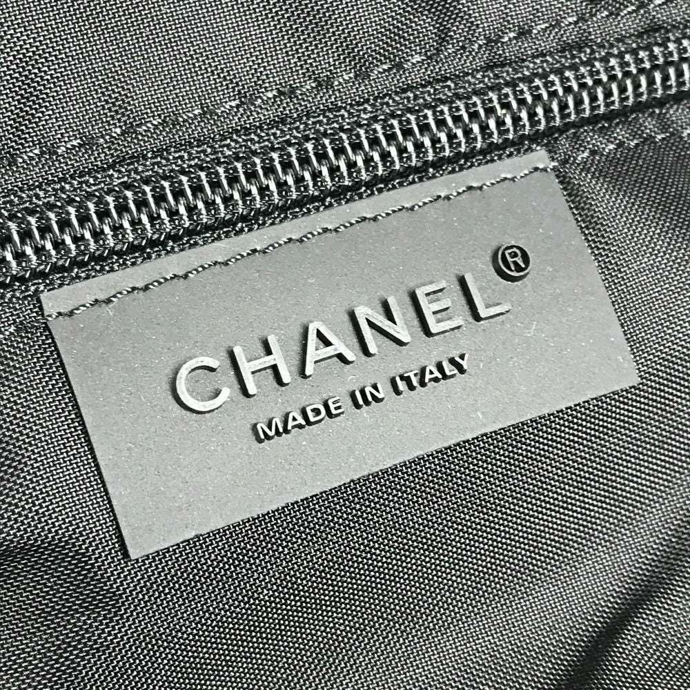 CHANEL スポーツライン ロゴ 肩掛け カバン ハンドバッグ ショルダーバッグ ボストンバッグ ナイロン ユニセックス グレー