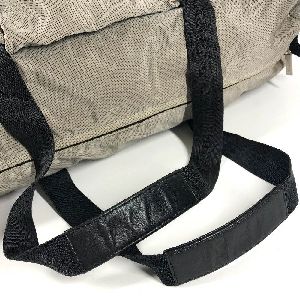 CHANEL スポーツライン ロゴ 肩掛け カバン ハンドバッグ ショルダーバッグ ボストンバッグ ナイロン ユニセックス グレー