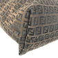 FENDI 8BH025 vintage Zucchino Logo Bag Tote Bag shawl Shoulder Bag Leather/Canvas Brown Used