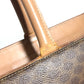 CELINE vintage Macadam logo Bag Tote Bag Business bag Hand Bag Leather Brown Used