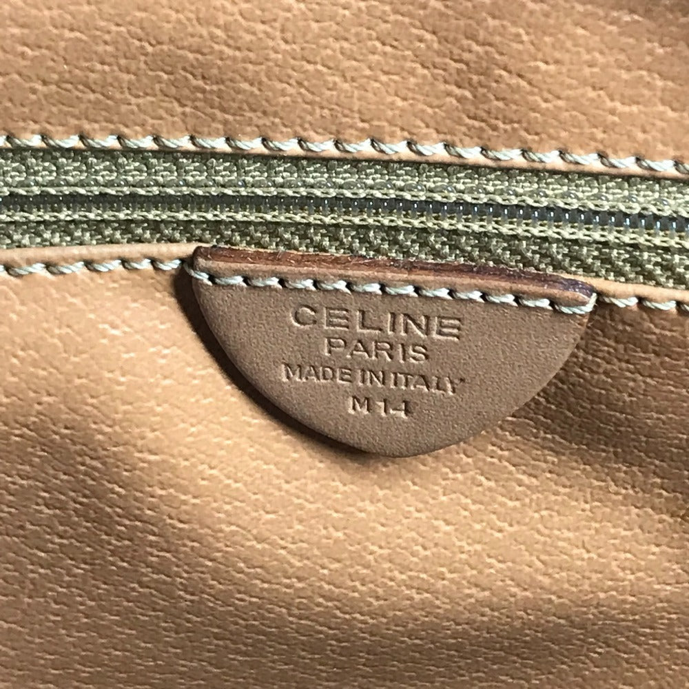 CELINE vintage Macadam logo Bag Tote Bag Business bag Hand Bag Leather Brown Used