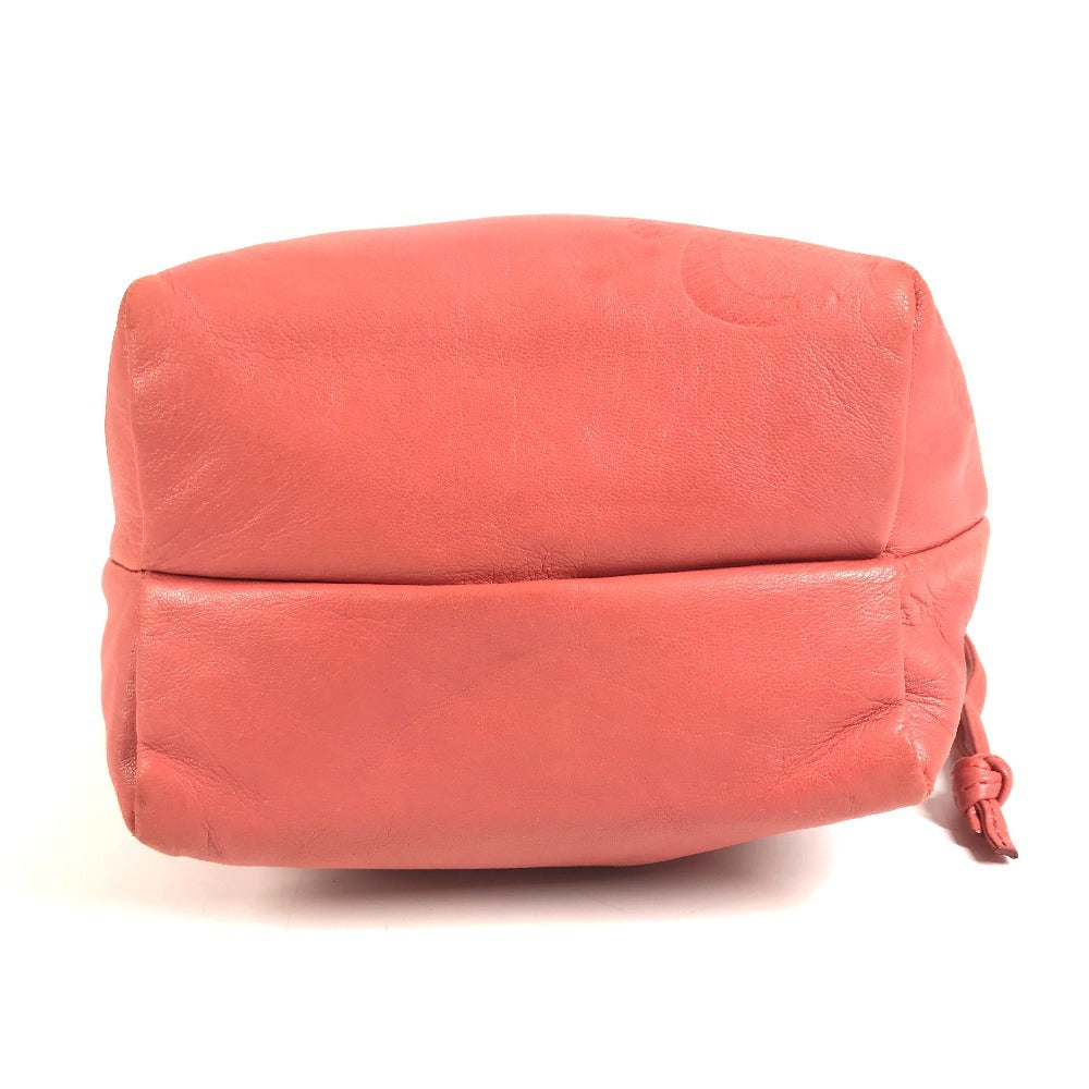 LOEWE Anagram logo Bag Crossbody Pochette Shoulder Bag Nappa leather Red Pink Based Used