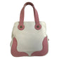 CHANEL CC CC Mark logo marshmallow Tote Bag Bicolor Hand Bag Canvas pink/White Used