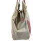 CHANEL CC CC Mark logo marshmallow Tote Bag Bicolor Hand Bag Canvas pink/White Used