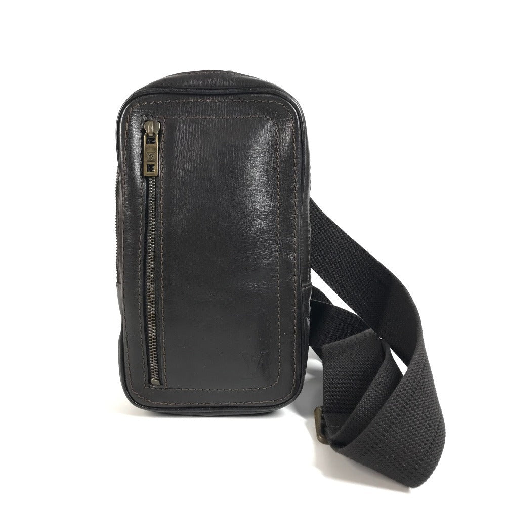 LOUIS VUITTON M92535 Utah Sui Bags, Belt Bags, Waist Pouches body bag Utah leather Cafe Brown Used