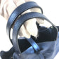 TIFFANY&Co. metallic Logo pouch included Bag Tote Bag Hand Bag Leather blue Used