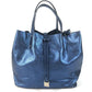 TIFFANY&Co. metallic Logo pouch included Bag Tote Bag Hand Bag Leather blue Used