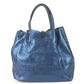 TIFFANY&Co. metallic Logo pouch included Bag Tote Bag Hand Bag Leather blue Used