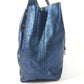 TIFFANY&Co. metallic Logo pouch included Bag Tote Bag Hand Bag Leather blue Used