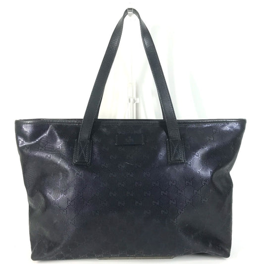 GUCCI 211137 GG IMPRIME logo Bag Shoulder Bag Tote Bag Shoulder Bag GG implementation / Leather Metallic blue Used