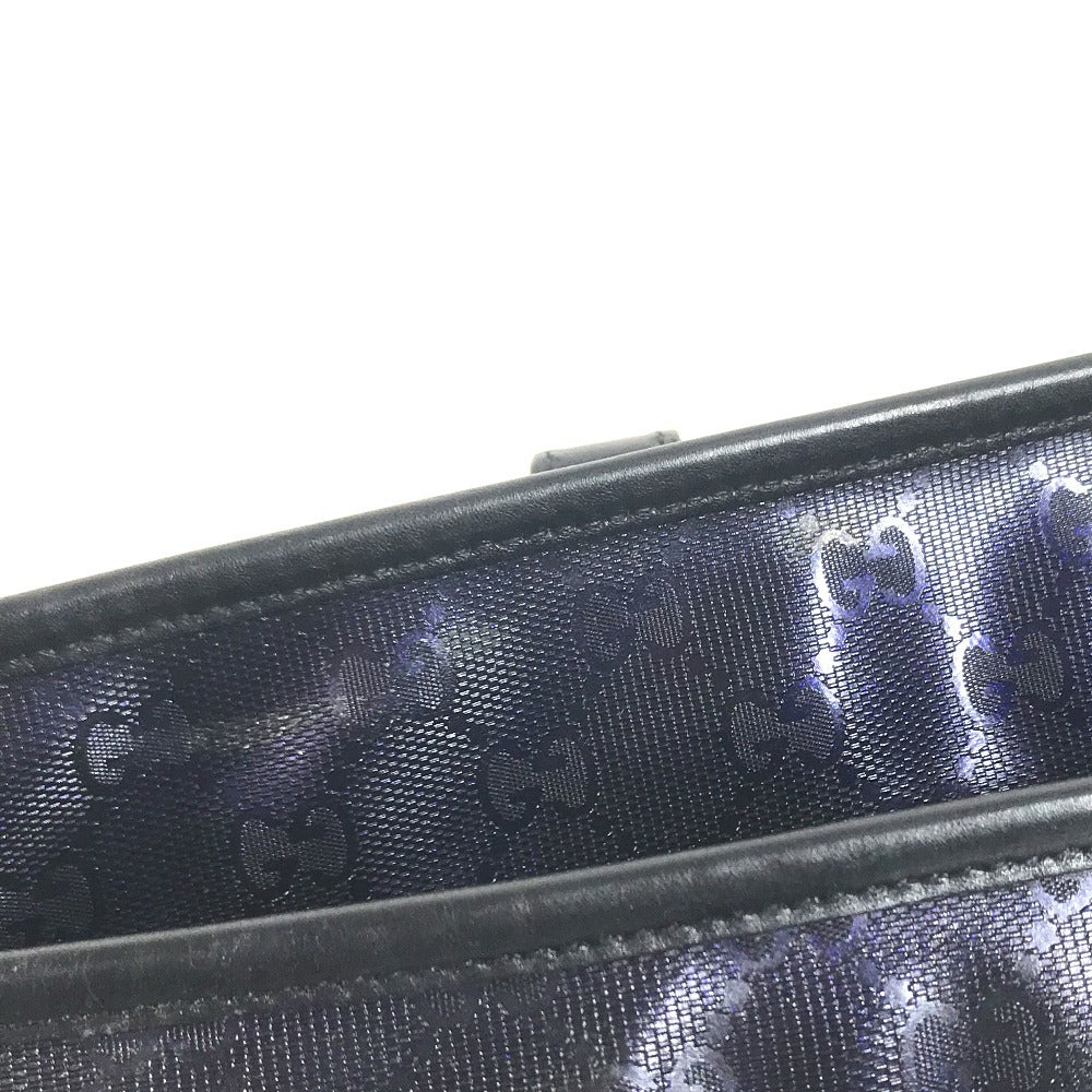 GUCCI 211137 GG IMPRIME logo Bag Shoulder Bag Tote Bag Shoulder Bag GG implementation / Leather Metallic blue Used