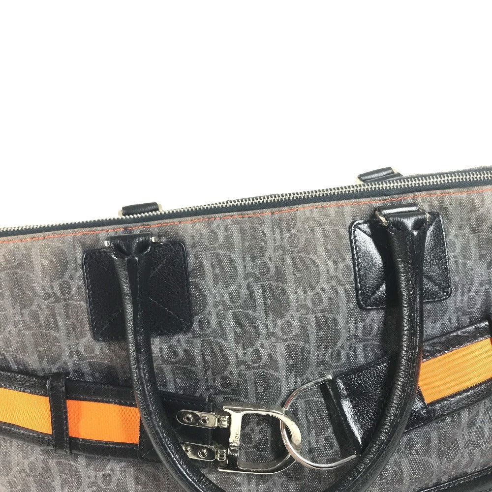 Dior Flight line Trotter Logo Denim Bag Tote Bag Shoulder Bag Hand Bag Leather/Canvas blue/Orange Used
