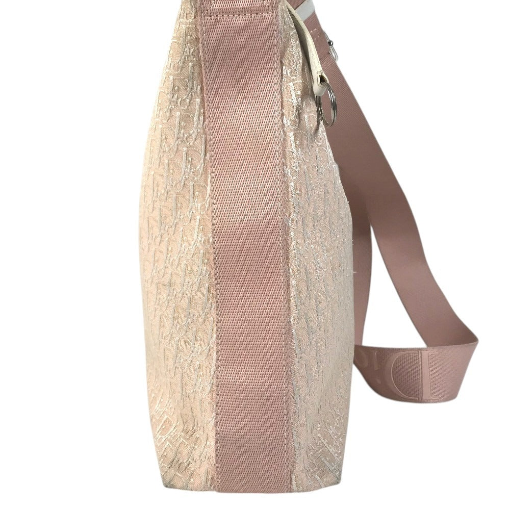 Dior Trotter logo Bag Crossbody Shoulder Bag Canvas/Leather pink/White Used