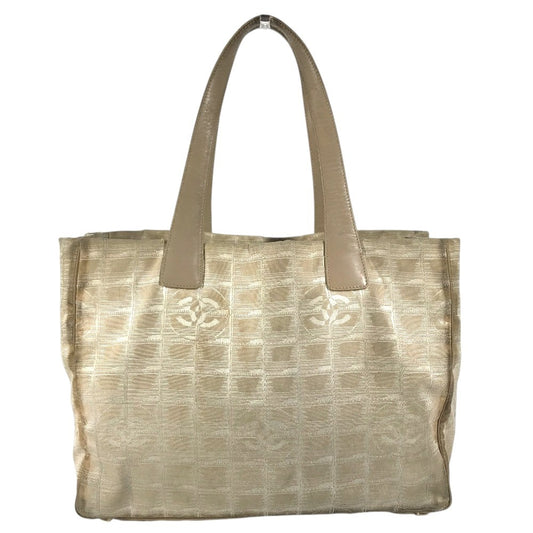 CHANEL A15991 CC CC Mark logo New Travel Line MM New Travel Line MM Shoulder bag, handbag, shoulder bag Tote Bag Nylon / Leather Beige Used