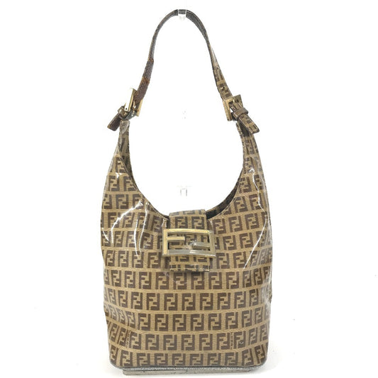 FENDI vintage Zucca logo Bag Shoulder Bag Hand Bag Shoulder Bag Coating canvas Beige Used