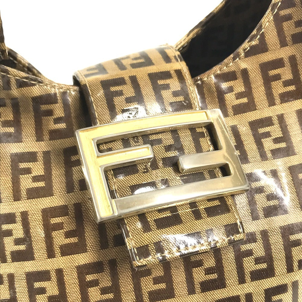 FENDI vintage Zucca logo Bag Shoulder Bag Hand Bag Shoulder Bag Coating canvas Beige Used