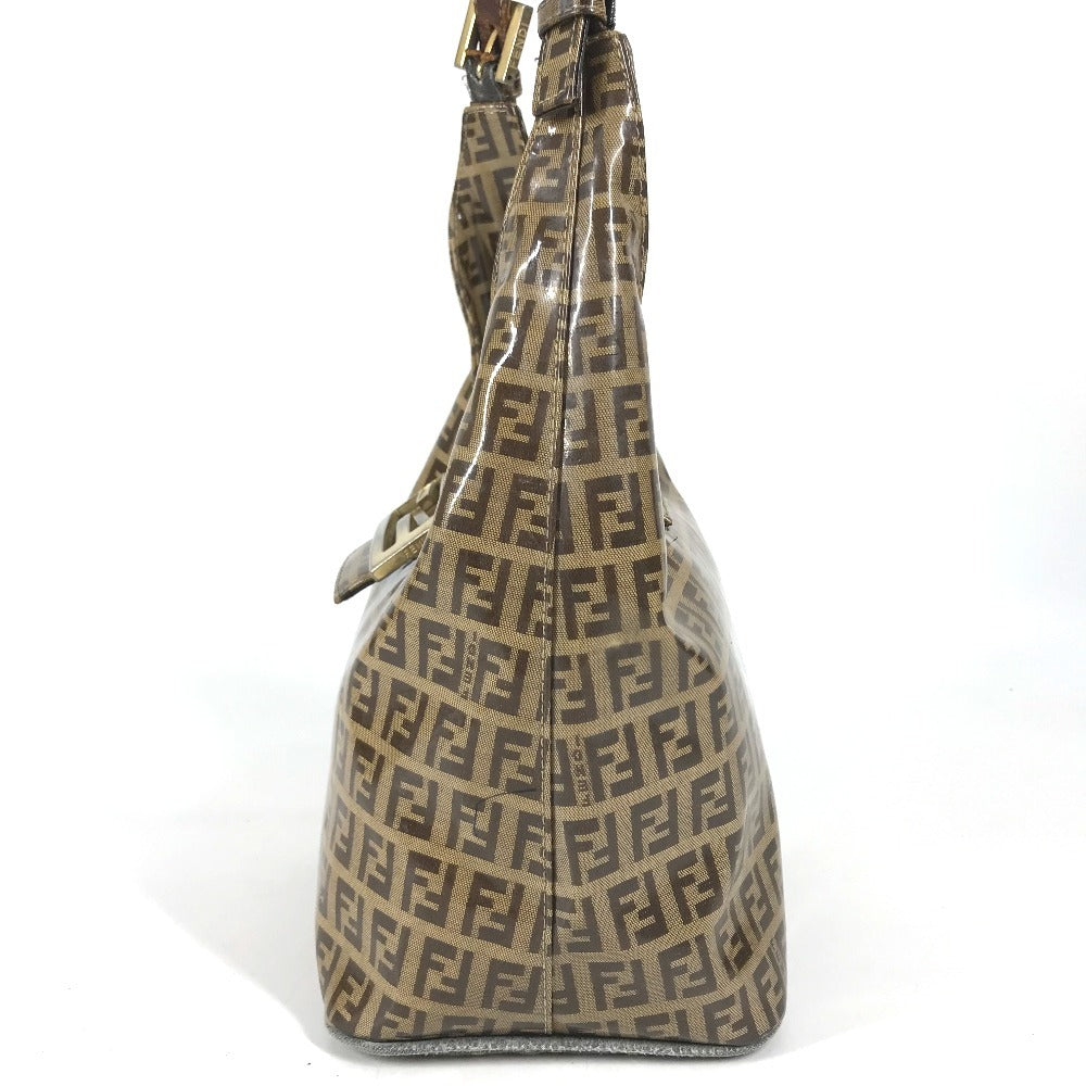 FENDI vintage Zucca logo Bag Shoulder Bag Hand Bag Shoulder Bag Coating canvas Beige Used