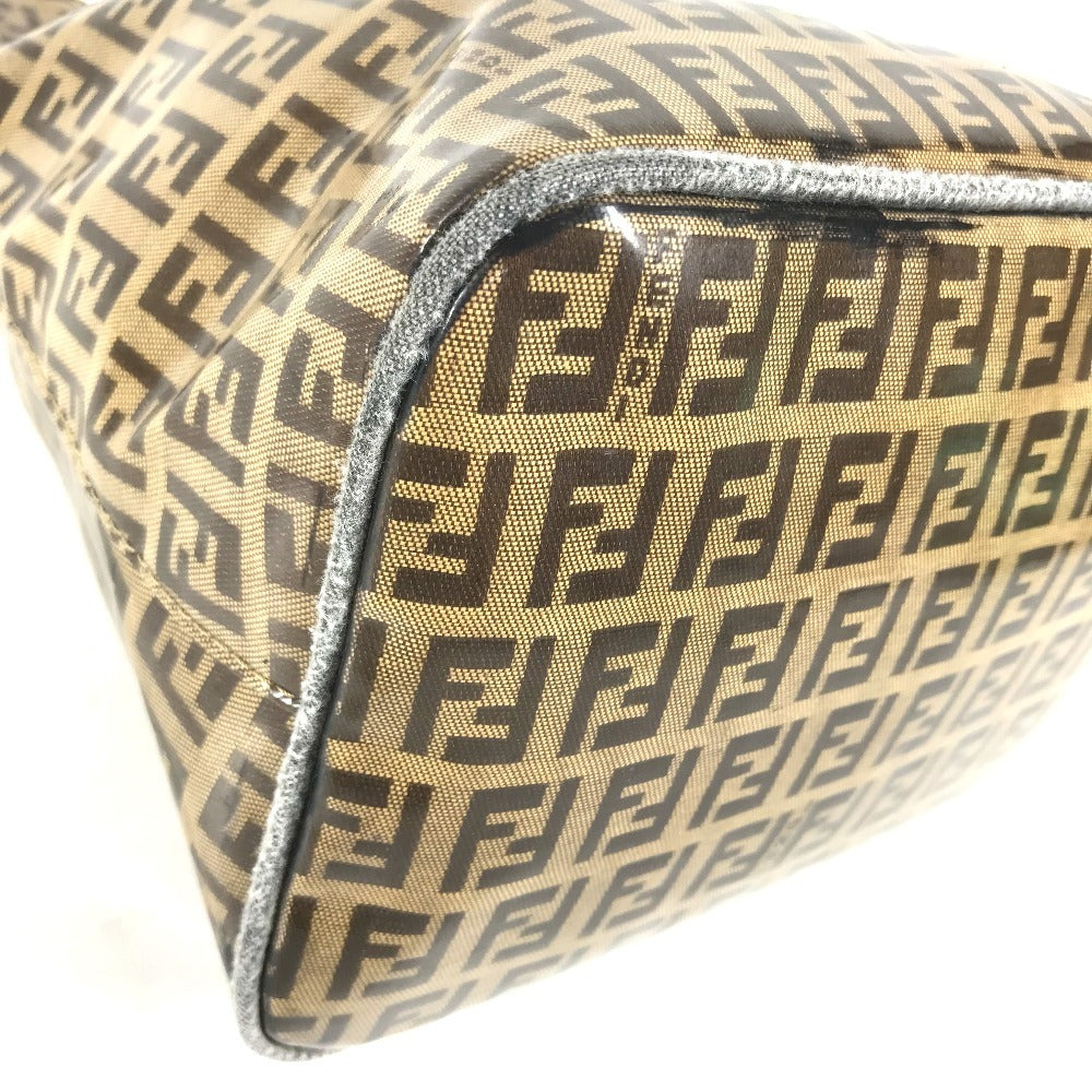 FENDI vintage Zucca logo Bag Shoulder Bag Hand Bag Shoulder Bag Coating canvas Beige Used