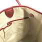 CELINE Sulky Logo Vertical Tote Bag, 2-way bag, Crossbody Tote Bag Shoulder Bag Leather / Coated Canvas Red Used