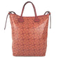 CELINE Sulky Logo Vertical Tote Bag, 2-way bag, Crossbody Tote Bag Shoulder Bag Leather / Coated Canvas Red Used