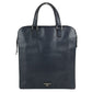 PRADA triangle logo triangle logo plate Handbag (vertical) Business bag saffiano leather blue Used