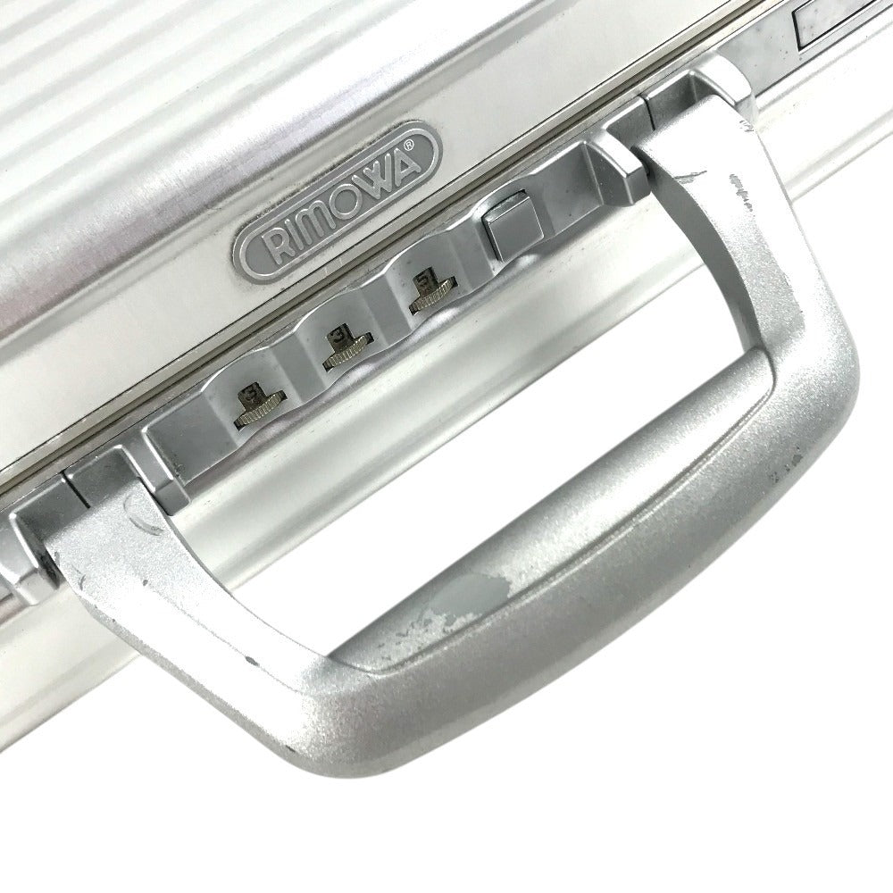 RIMOWA Business bag with dial lock Attache case Briefcase Hand Bag Trunk Hand Bag Aluminum Silver Used