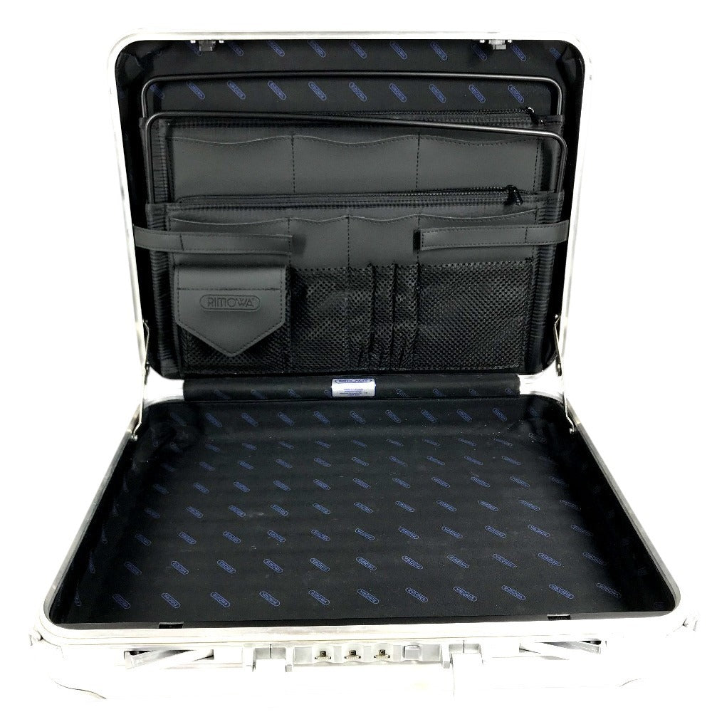 RIMOWA Business bag with dial lock Attache case Briefcase Hand Bag Trunk Hand Bag Aluminum Silver Used