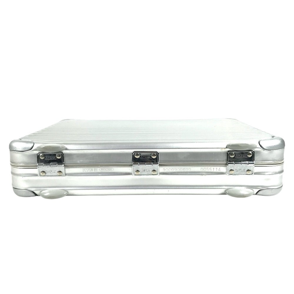 RIMOWA Business bag with dial lock Attache case Briefcase Hand Bag Trunk Hand Bag Aluminum Silver Used