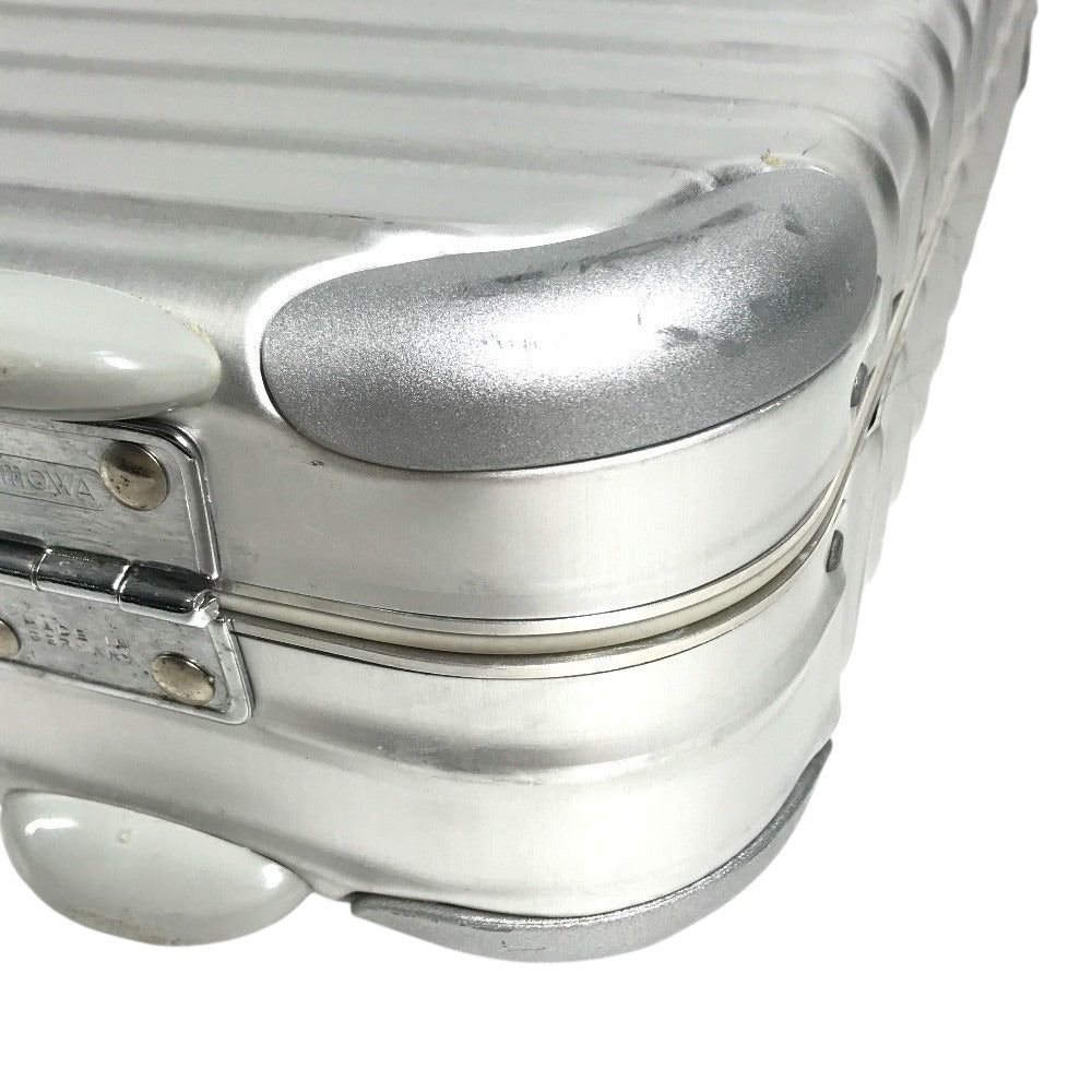 RIMOWA Business bag with dial lock Attache case Briefcase Hand Bag Trunk Hand Bag Aluminum Silver Used