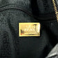 VERSACE vintage Sunburst logo 2-Way Bag: Shoulder Bag, Crossbody Bag, Duffle Bag Hand Bag Leather Black/Gold Used