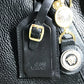 VERSACE vintage Sunburst logo 2-Way Bag: Shoulder Bag, Crossbody Bag, Duffle Bag Hand Bag Leather Black/Gold Used