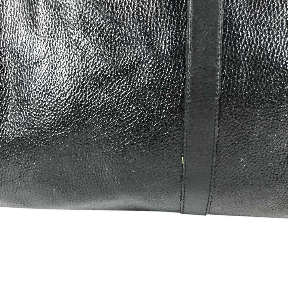 VERSACE vintage Sunburst logo 2-Way Bag: Shoulder Bag, Crossbody Bag, Duffle Bag Hand Bag Leather Black/Gold Used
