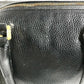 VERSACE vintage Sunburst logo 2-Way Bag: Shoulder Bag, Crossbody Bag, Duffle Bag Hand Bag Leather Black/Gold Used