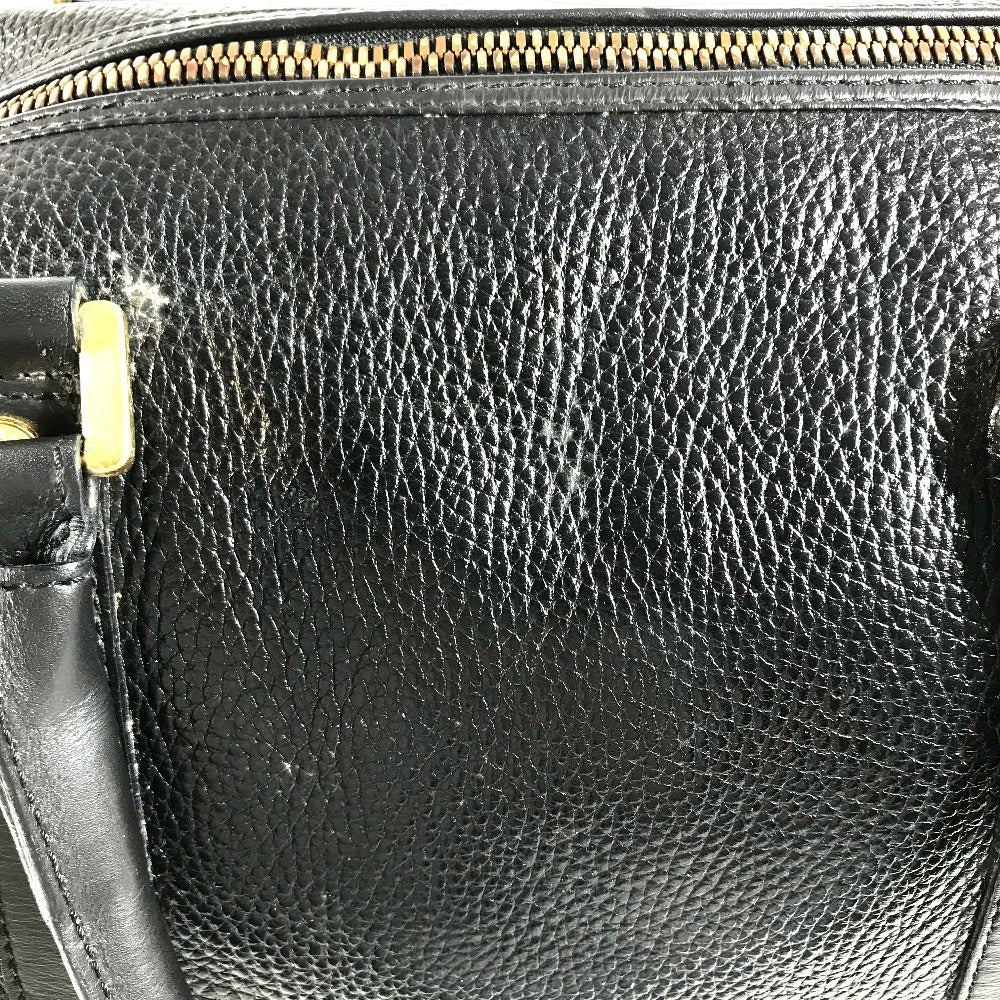 VERSACE vintage Sunburst logo 2-Way Bag: Shoulder Bag, Crossbody Bag, Duffle Bag Hand Bag Leather Black/Gold Used
