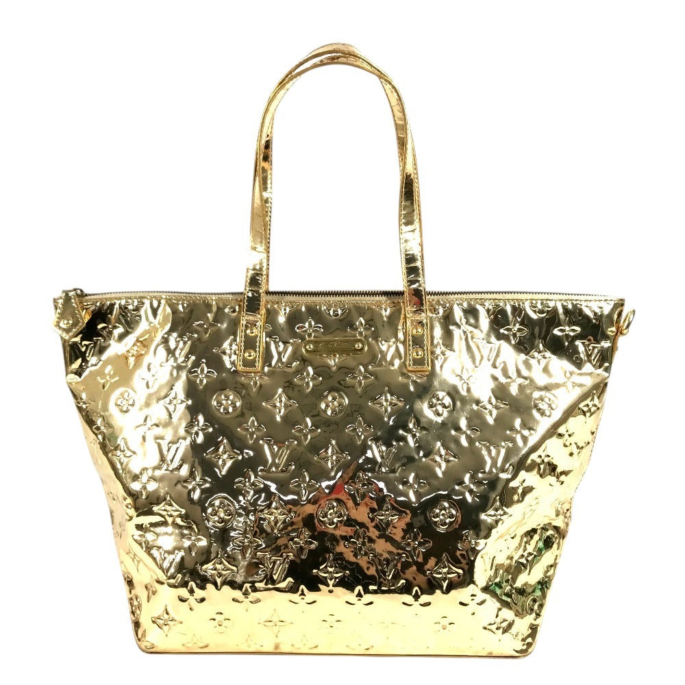 LOUIS VUITTON 不明 MonogramMiroir Bellevue GM Bellevue GM Bag Tote Bag shawl Shoulder Bag Leather Gold Used