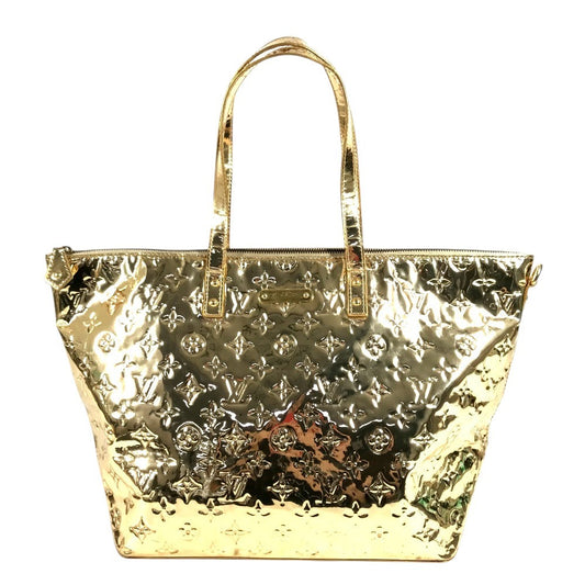 LOUIS VUITTON 不明 MonogramMiroir Bellevue GM Bellevue GM Bag Tote Bag shawl Shoulder Bag Leather Gold Used