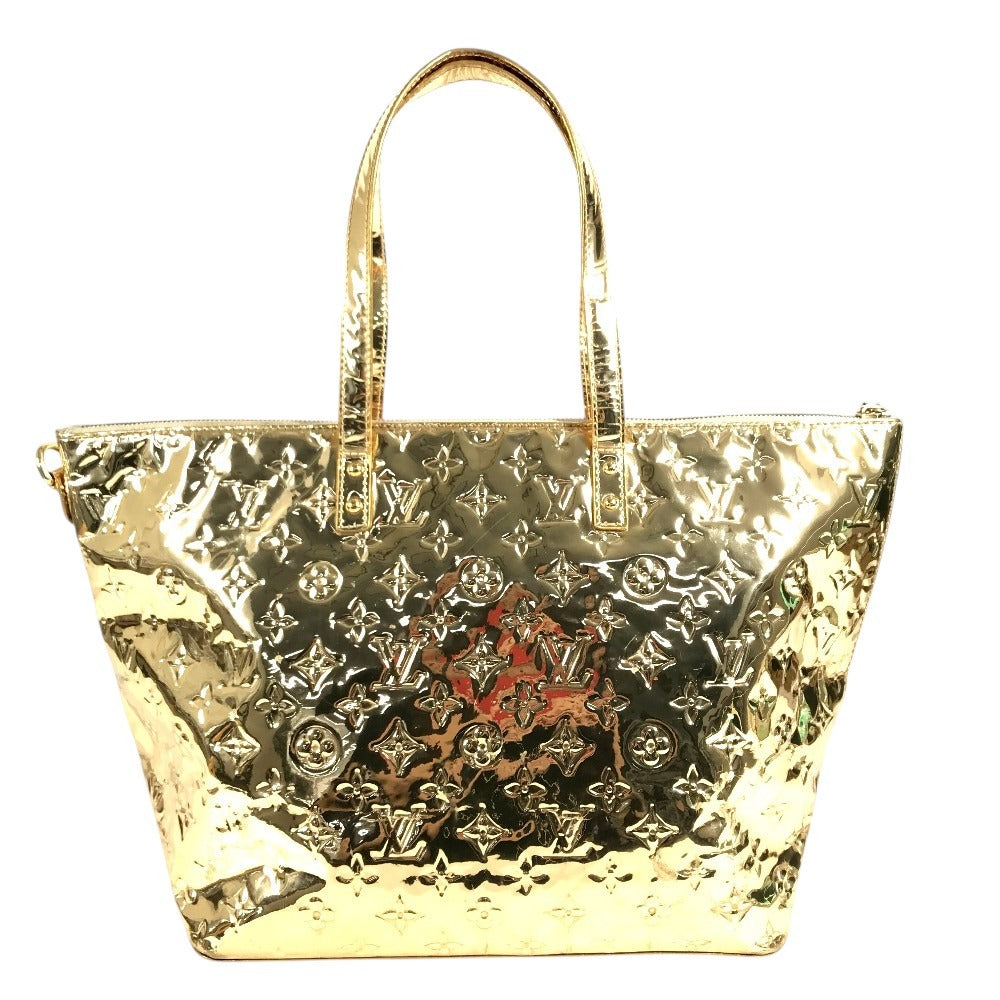LOUIS VUITTON 不明 MonogramMiroir Bellevue GM Bellevue GM Bag Tote Bag shawl Shoulder Bag Leather Gold Used