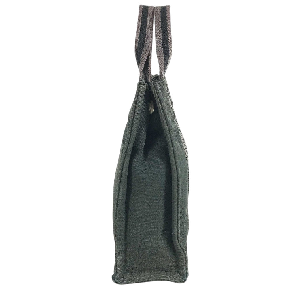 HERMES Fourre ToutPM Fourre Tout PM Tote Bag Hand Bag cotton Black/gray Used